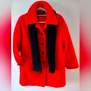 Vintage Wellington Fashions Red Wool Peacoat